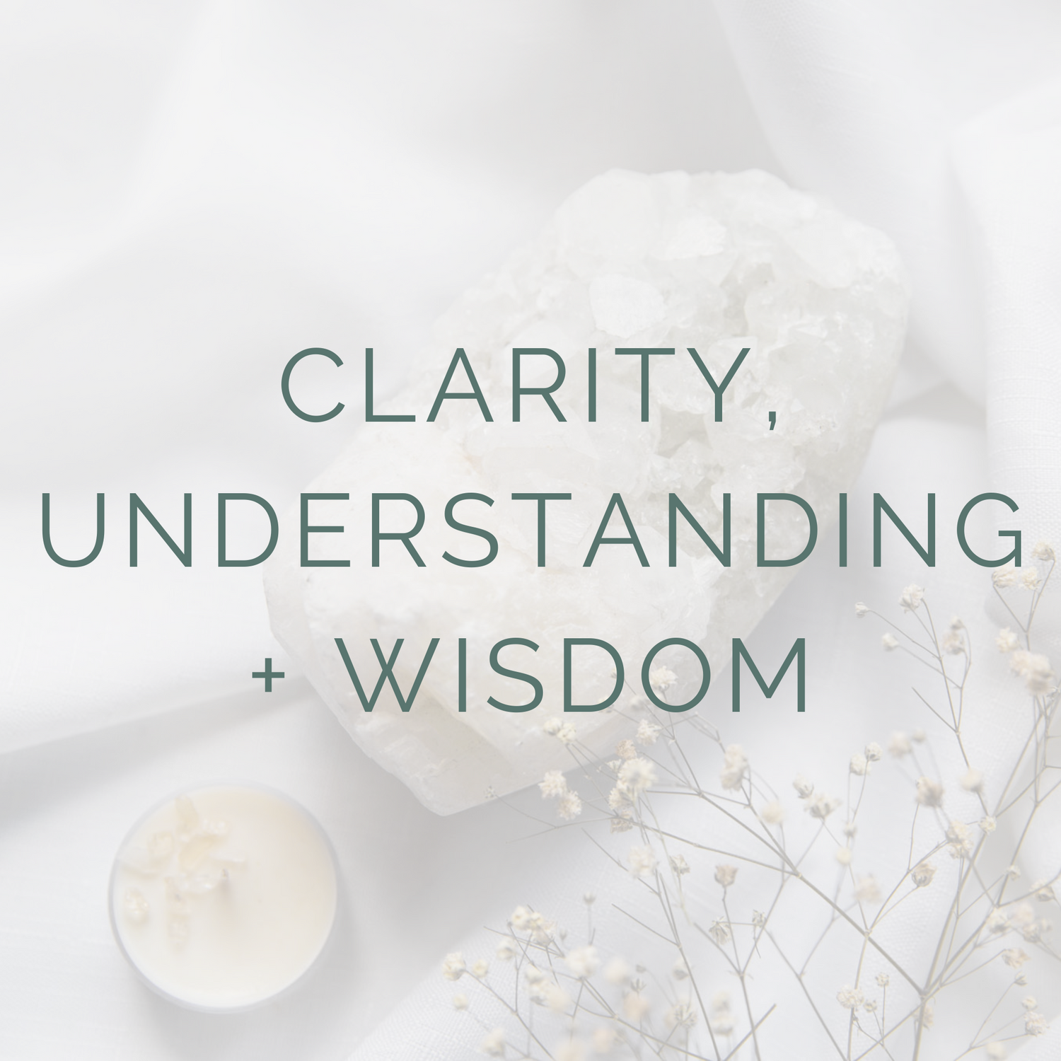 CLARITY, UNDERSTANDING + WISDOM