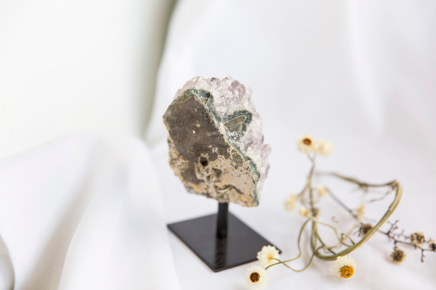 Amethyst + Calcite On Stand