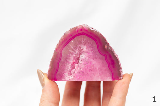 Pink Agate Cut Base Geodes