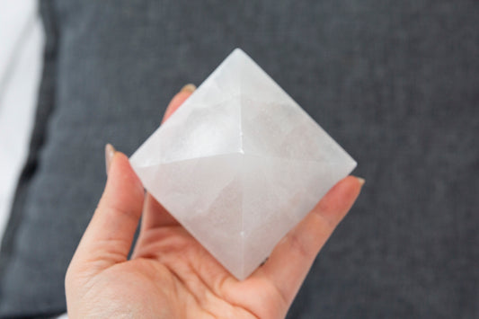 Satin Spar (Selenite) Pyramid