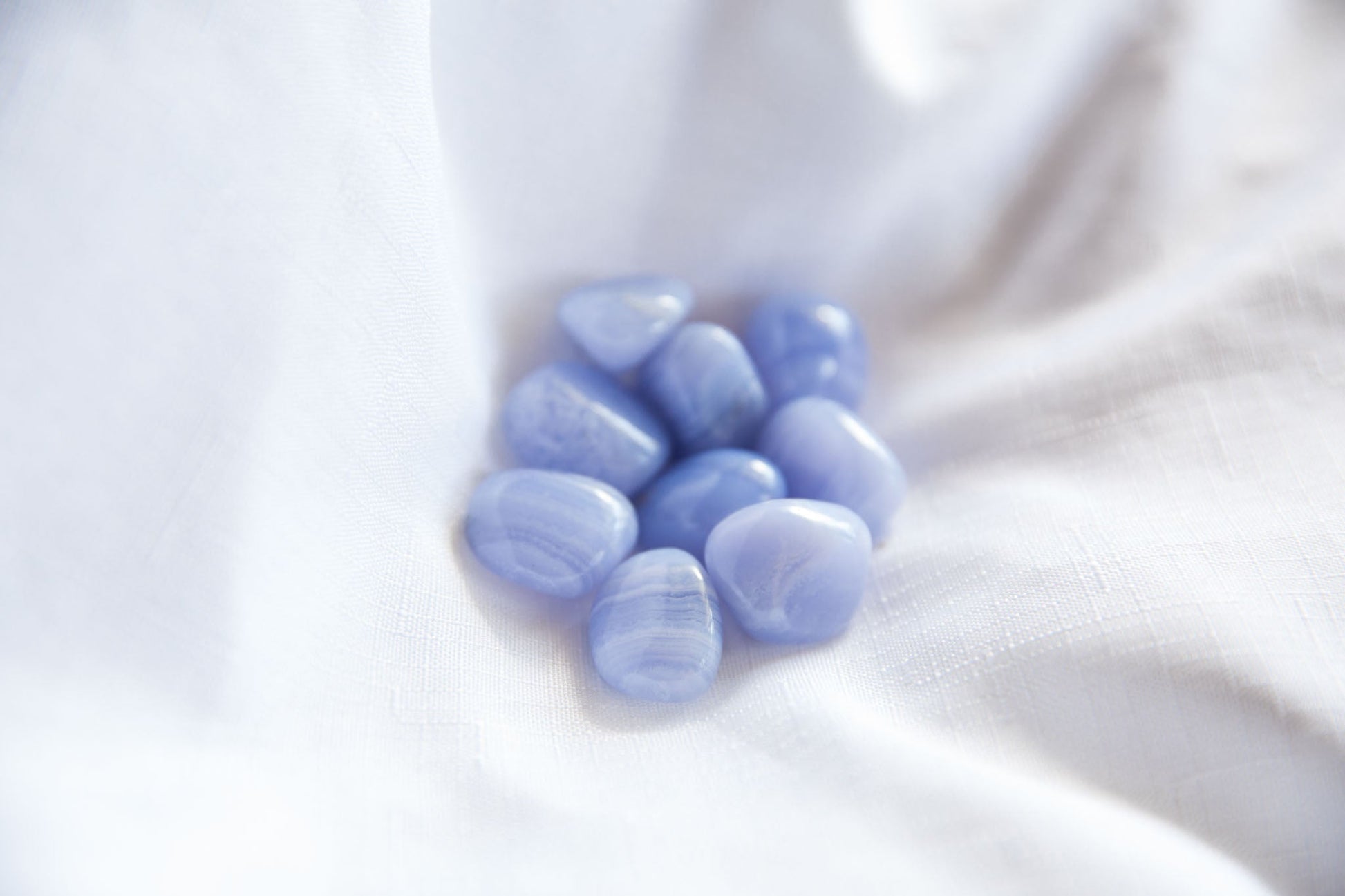 Blue Lace Agate Tumblestones - Premium Crystals + Gifts from Clarity Co. - NZ's Favourite Online Crystal Shop