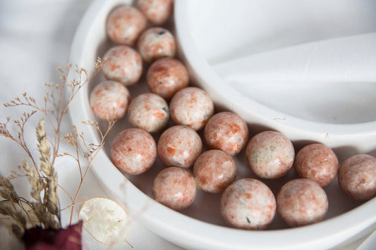 Sunstone Mini Spheres - Premium Crystals + Gifts from Clarity Co. Crystals - NZ's Favourite Online Crystal Shop