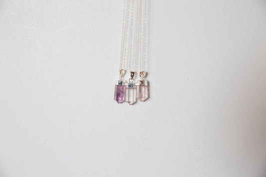 Rose Quartz Dainty Point Necklace - Premium Crystals + Gifts from Clarity Co. - NZ's Favourite Online Crystal Shop
