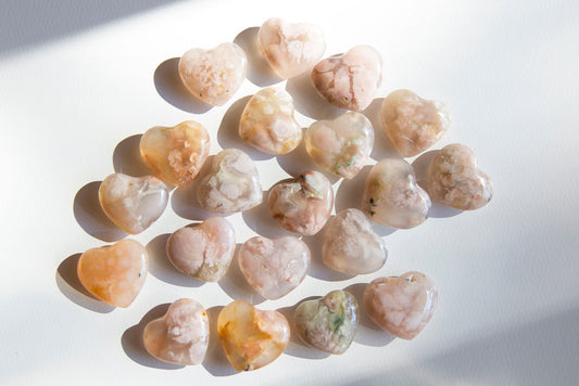 Flower Agate Small Hearts - Premium Crystals + Gifts from Clarity Co. - NZ's Favourite Online Crystal Shop