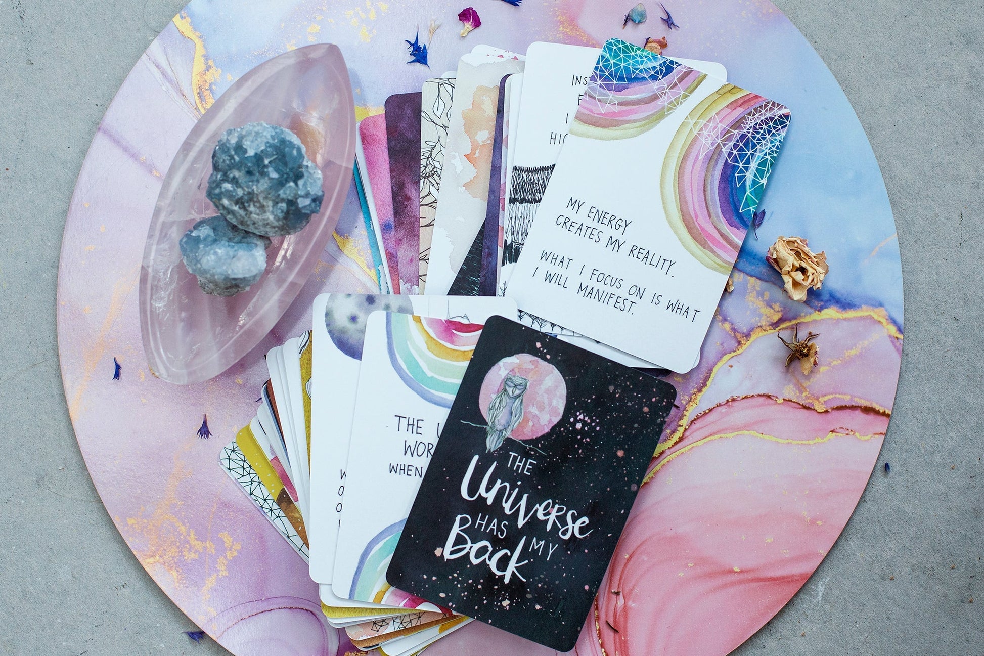 Universe Has Your Back Affirmation Deck - Premium Crystals + Gifts from Clarity Co. - NZ's Favourite Online Crystal Shop